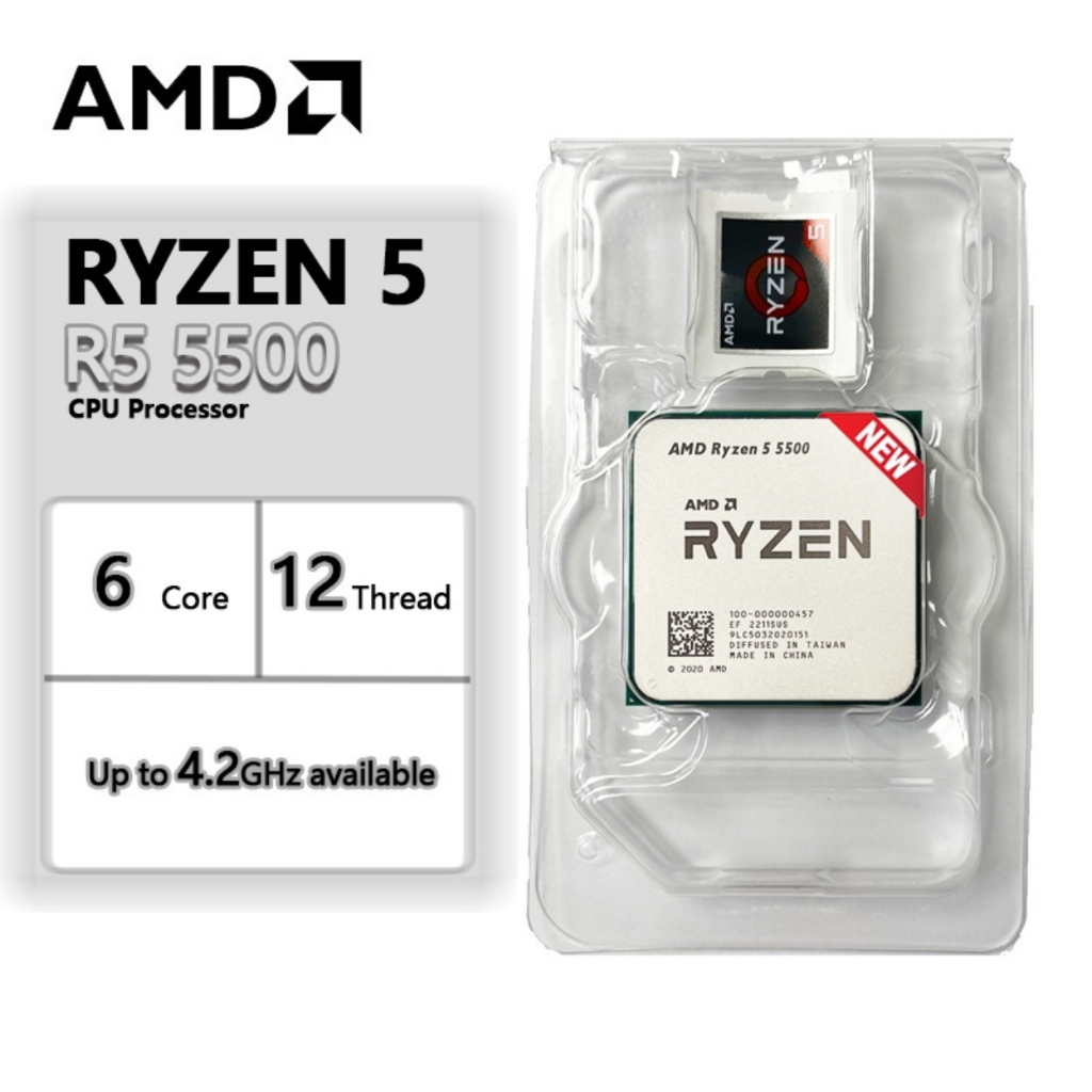 Processador AMD Ryzen 5 5500, 6-Core, 12-Threads,
