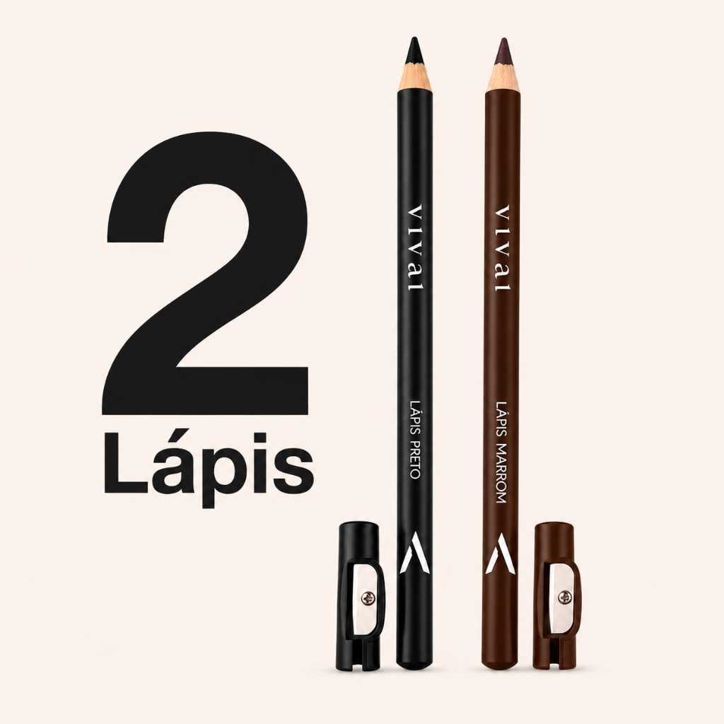 Kit 2 Lápis de Olho e Sobrancelha Preto e Marrom 