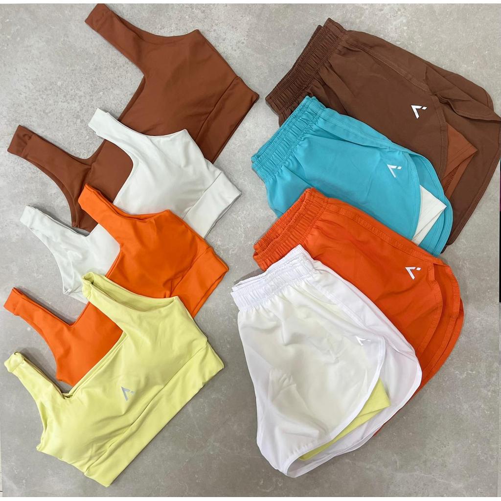 Conjunto Short Duplo Tactel Actie  Aurora Poliamid