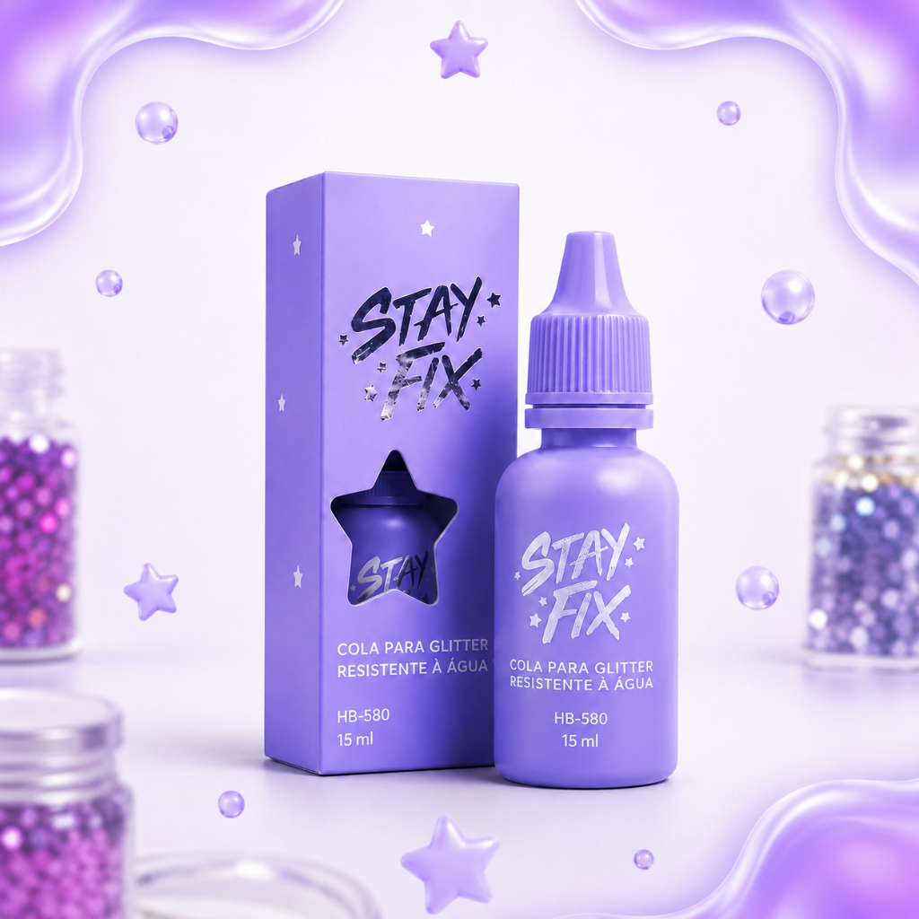 Cola para Glitter Stay Fix Ruby Rose Resistente à