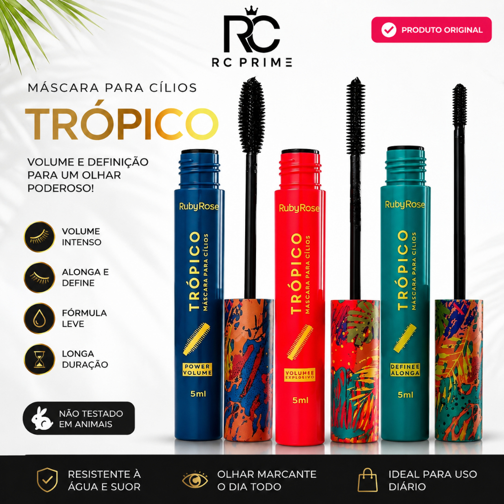 Máscara Para Cílios Trópico – Ruby Rose