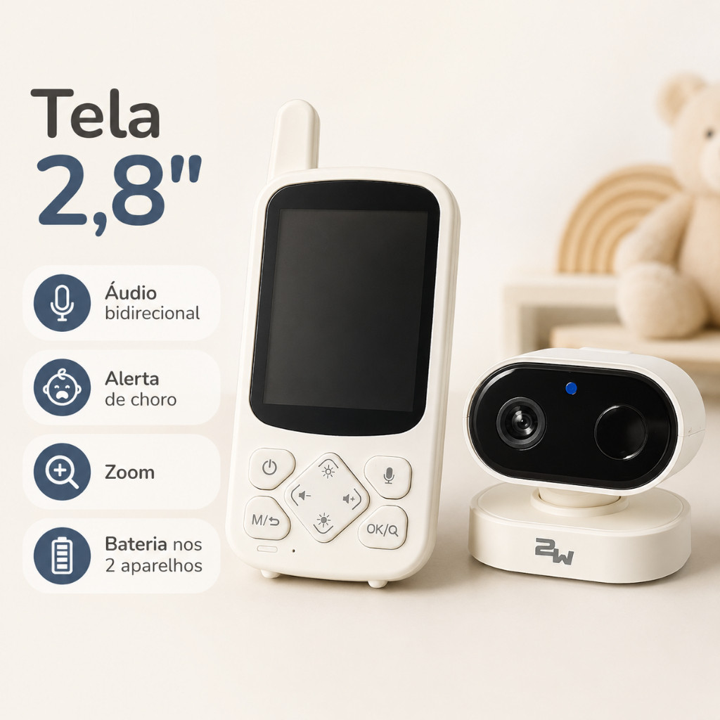 Baba Eletronica Sem WiFi Monitor Bebe 2.8 Alerta C