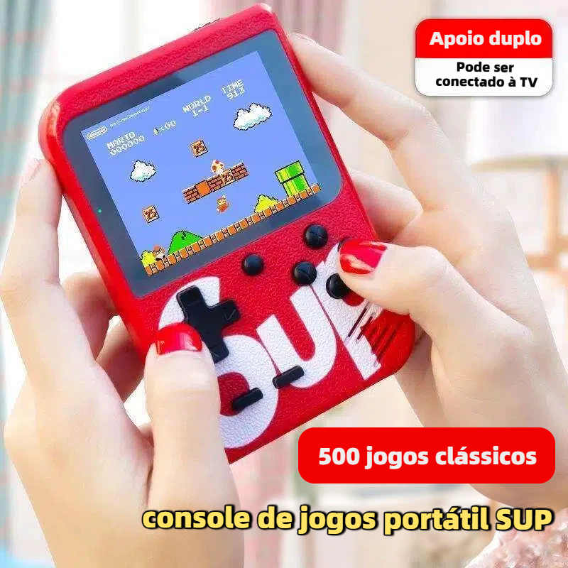 Console portátil com 400 jogos – Conecta-se