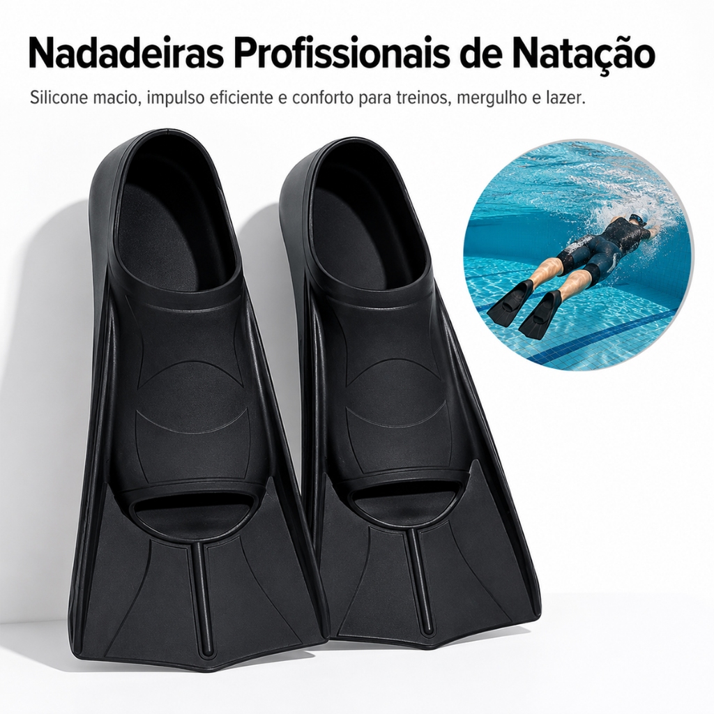 Pé de Pato Nadadeira Aquática Para Natação Mer