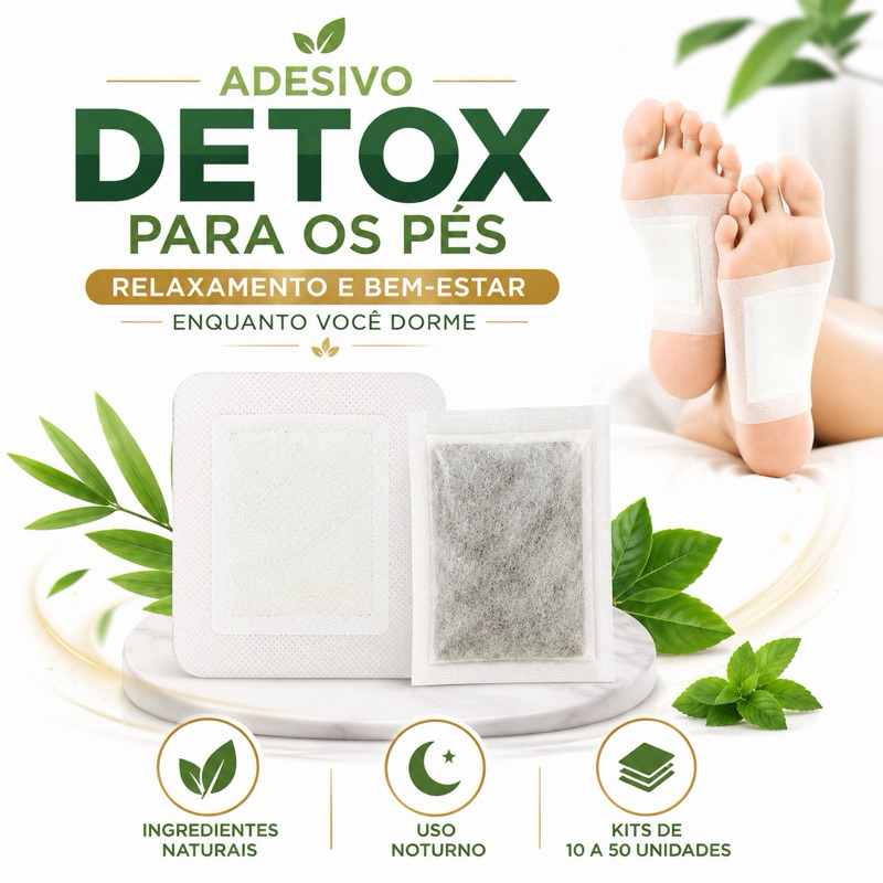 Adesivo Detox Para os Pés Kit 10 a 50 Foot Patch 