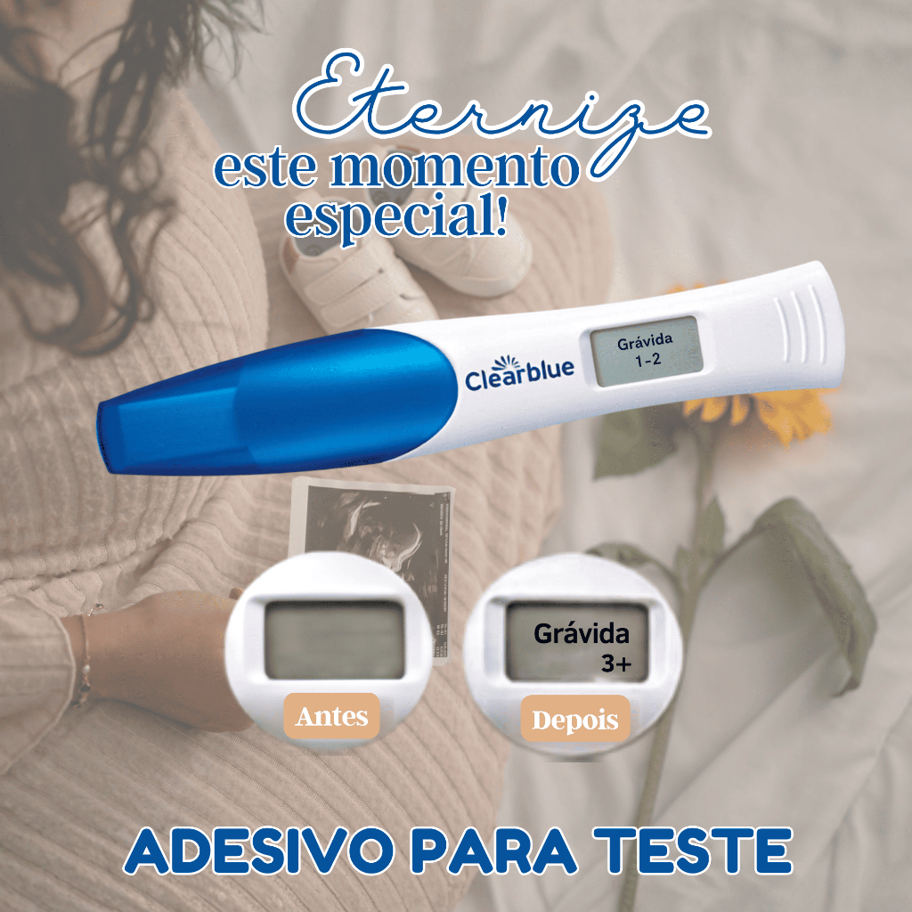Adesivo Positivo para Teste de Gravidez Clearblue 