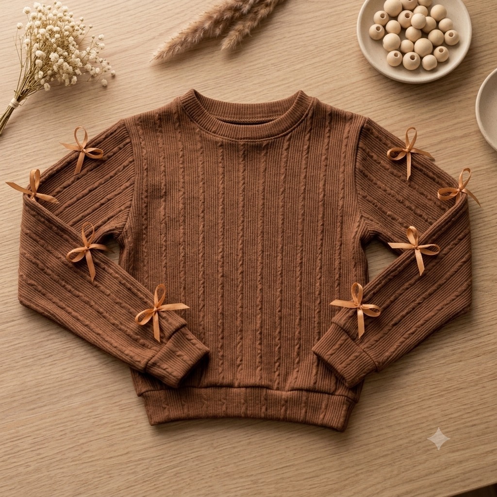 Blusa Infantil Menina Manga Longa Comprida Detalhe