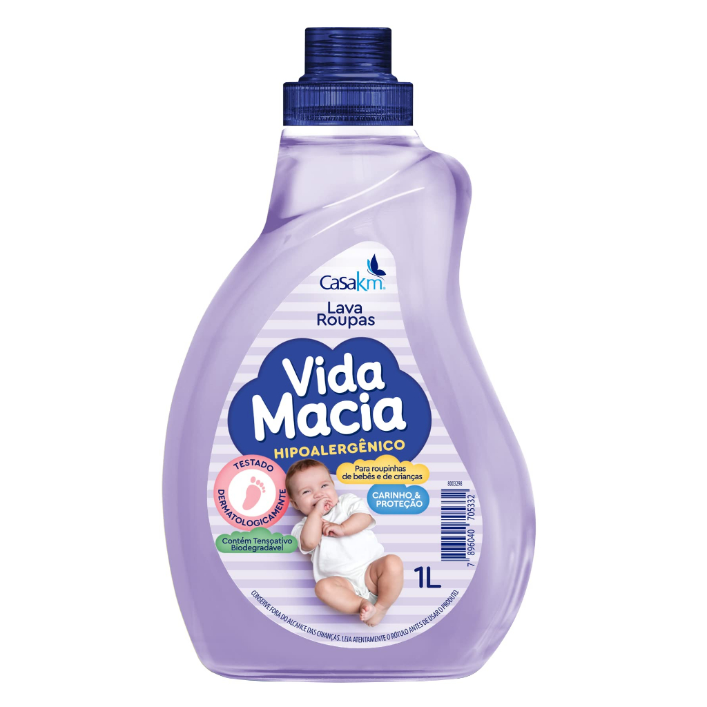 lava roupas infantil Vida Macia 1L com Fórmula Hi