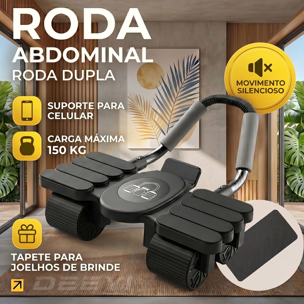 DEEYI Roda Abdominal com 4 Rodas e Retorno Automá