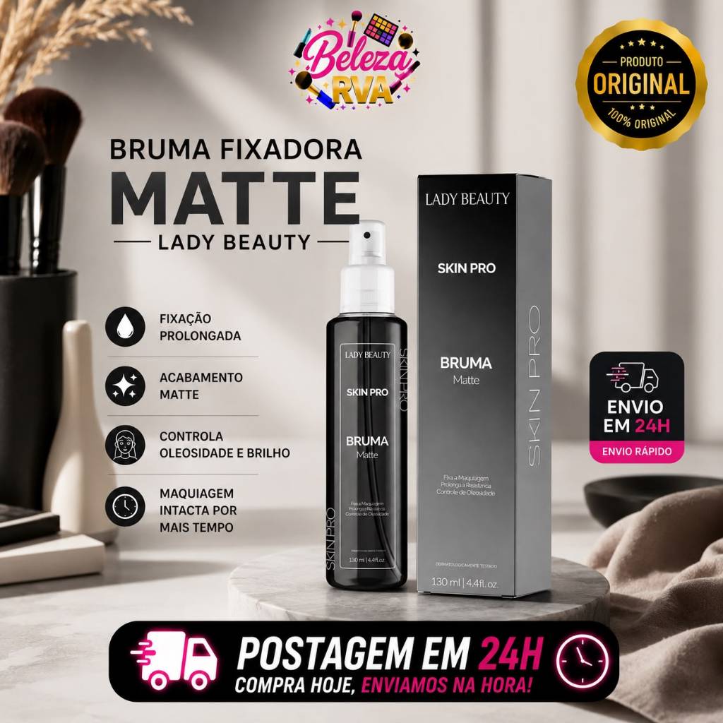 Bruma Fixadora Matte Skin Pro Lady Beauty 130ml Lo