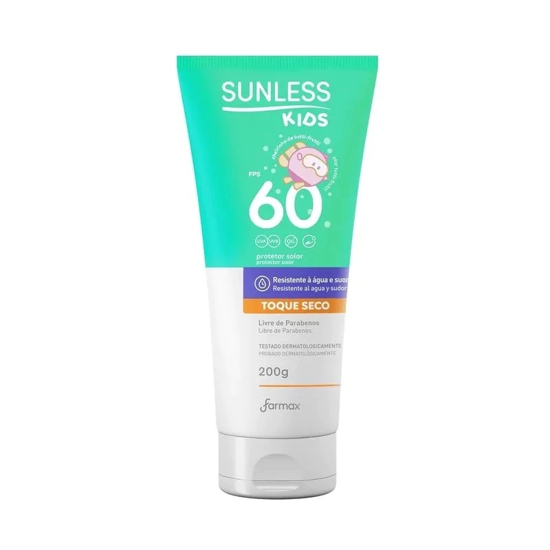 Protetor Solar Infantil Sunless Kids FPS 60 Toque 