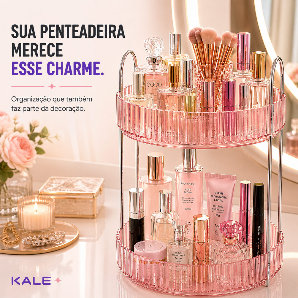 Organizador de Maquiagem e Perfumes 2 Andares Acr�