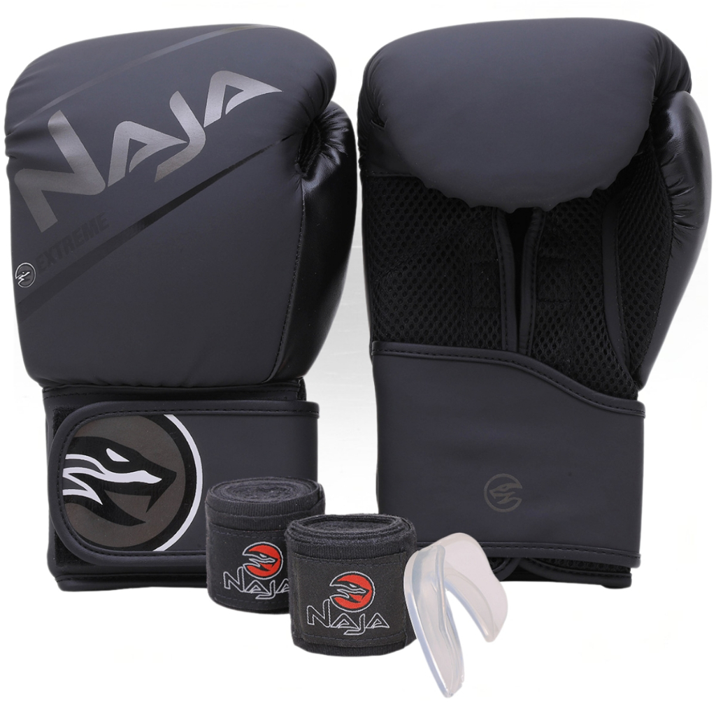 Kit Luva Muay Thai Boxe Extreme + 2 Bandagens + Pr