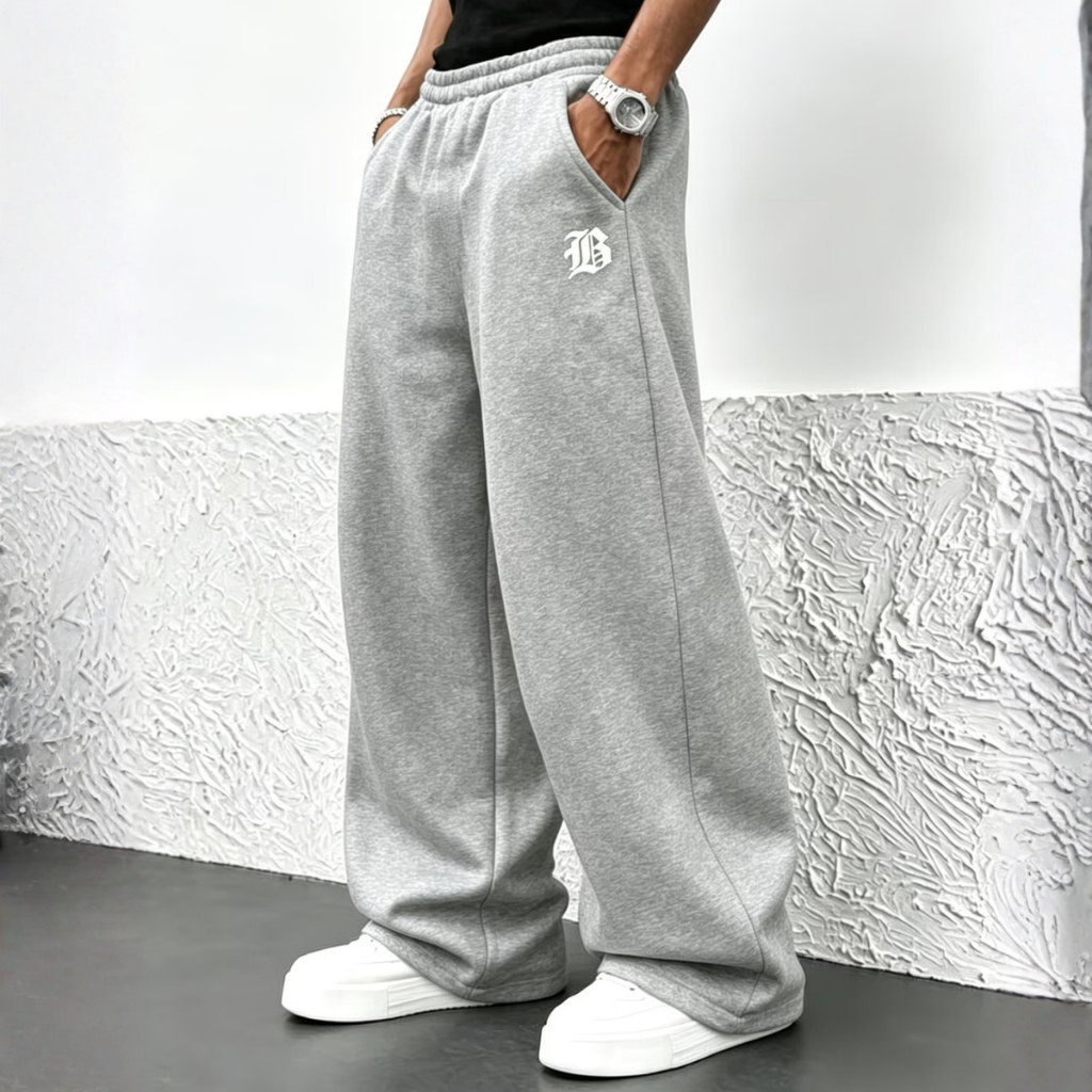 Calça Moletom Baggy Masculina Larga Streetwear Pr