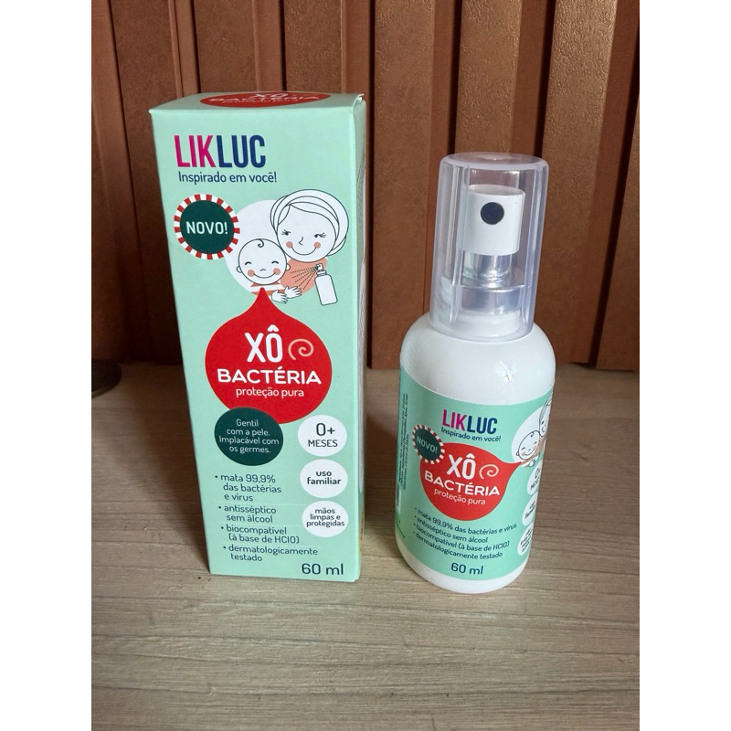 Xô Bactéria Likluc Spray 60ml Sem Álcool Biocom