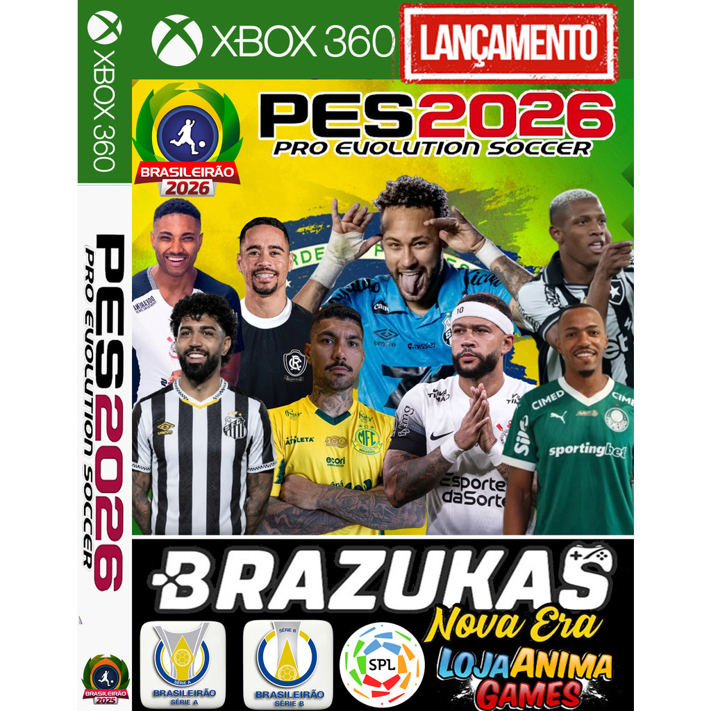 PES 2026 Brazukas Nova Era Xbox 360 LT 3.0 100% At