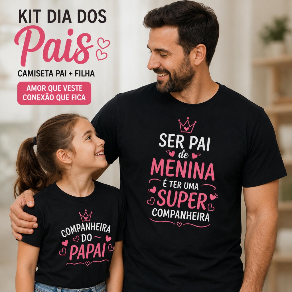 Kit 2 Camisetas Personalizadas Dia Dos Pais Tal Pa