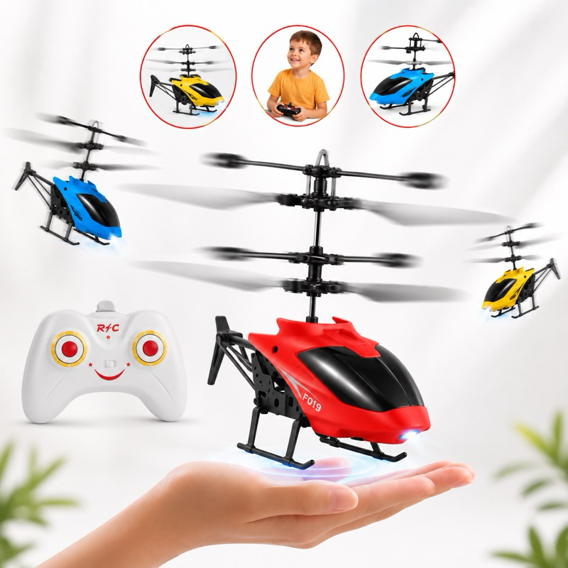 Helicóptero Voador Controle Remoto Sensor Recarre