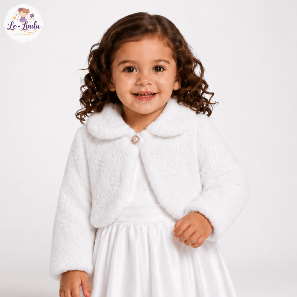 Bolero Infantil Plusher Festa Casual Fofo Casaquin