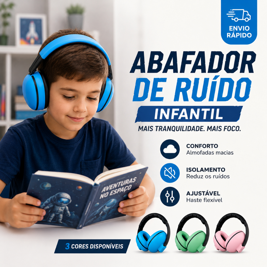 Abafador de Ruído Infantil para Autismo TDAH Prot