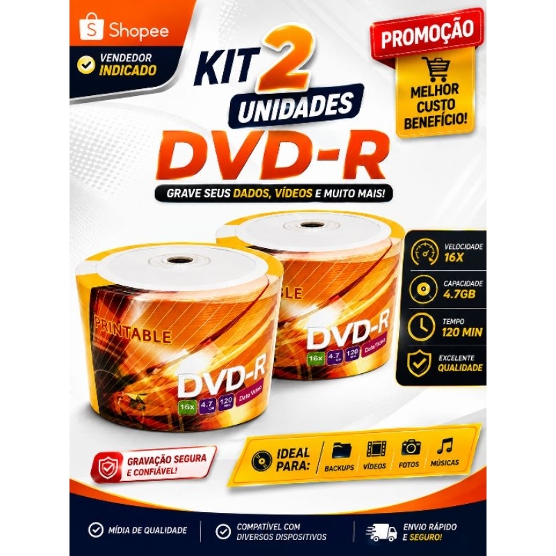 DVD VIRGEM 50 MIDIAS PINTABLE 4.7GB MR DATA ESCOLH