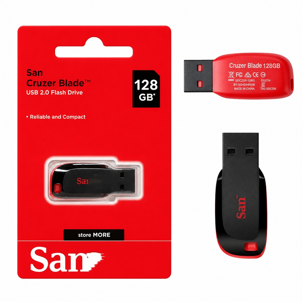 Pendrive Cruzer Blade 128GB USB Flash Drive Portá