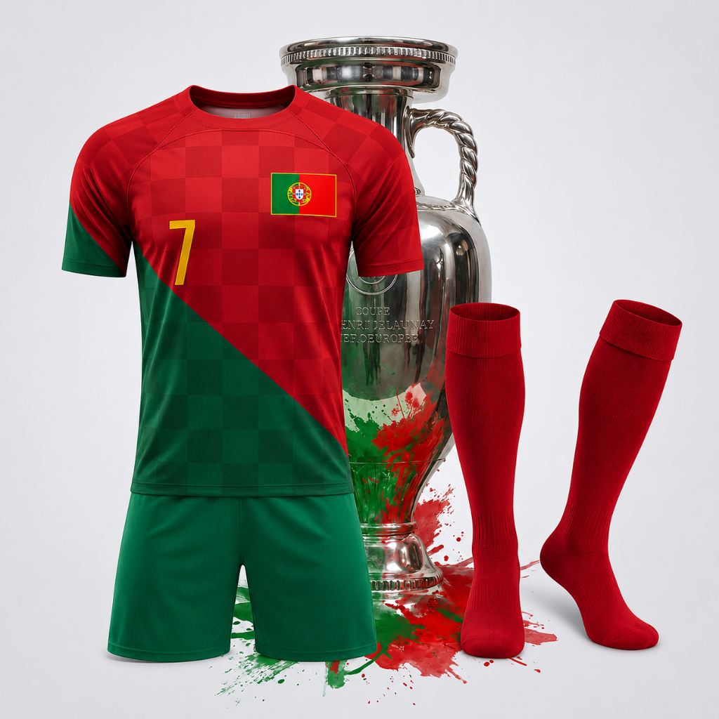 Kit Conjunto Infantil e Juvenil Portugal Camisa Sh