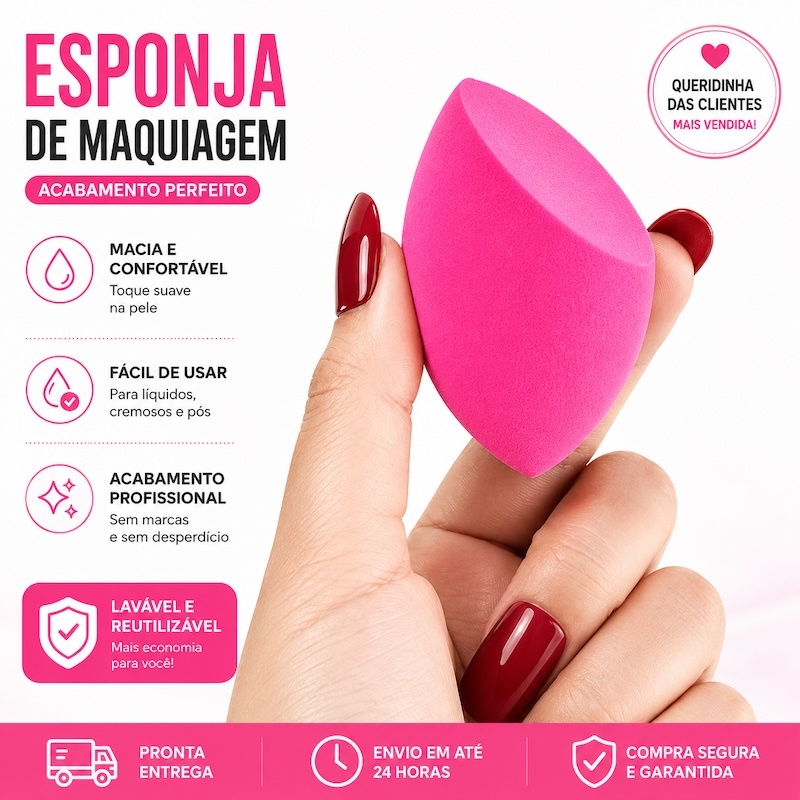 Kit 6/12/24/36 Esponjas de Maquiagem sem Látex pa
