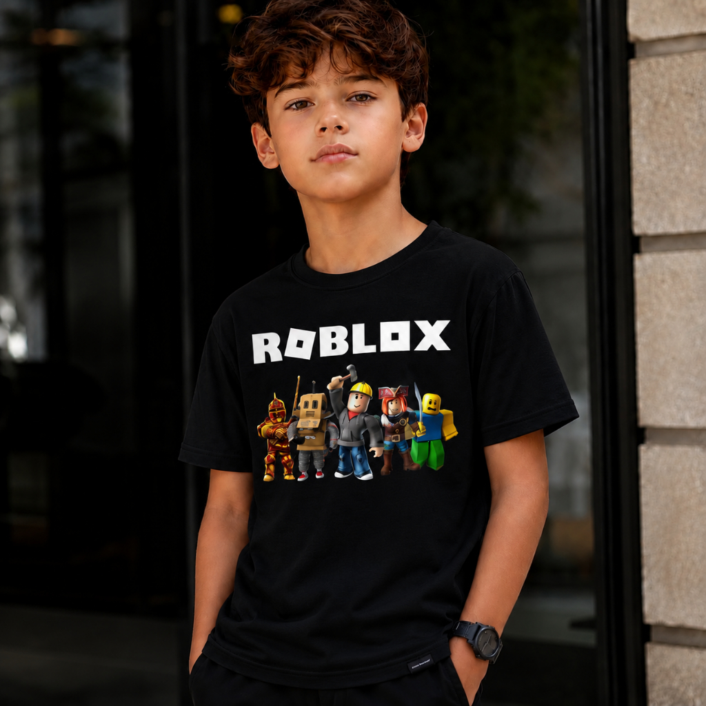 Camisa Infantil Roblox Camiseta Gamer Menino Menin