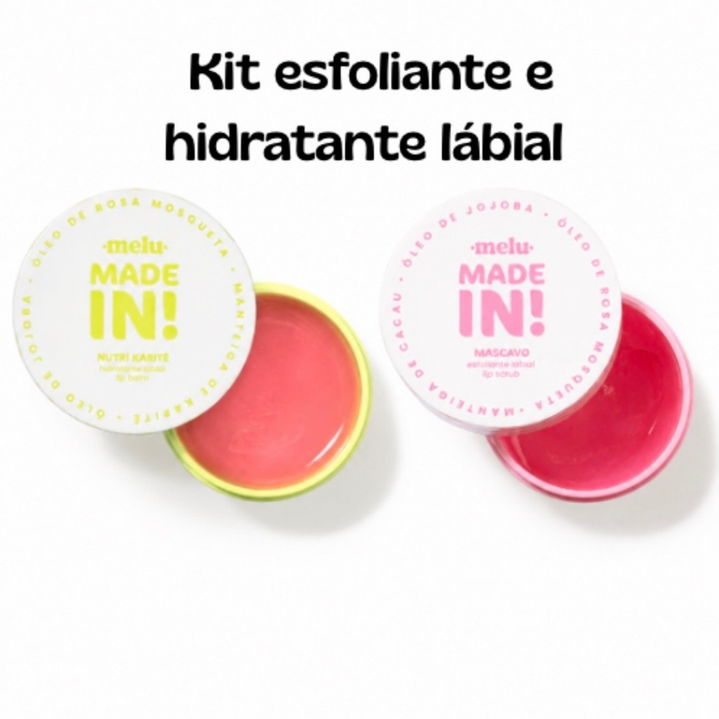 Kit Esfoliante Labial e Hidratante Labial Textura