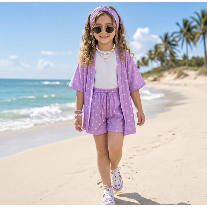 Conjunto Infantil | Kimono/Cardigan + Short com el