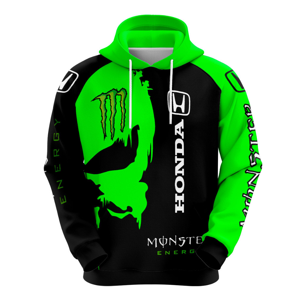 Blusa Moletom Masculina Honda Esportiva Moto Grau 