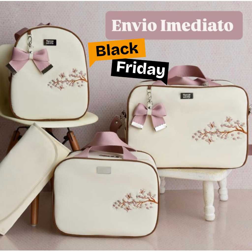 Bolsa Maternidade kit com 4 Peças Termico Imperme