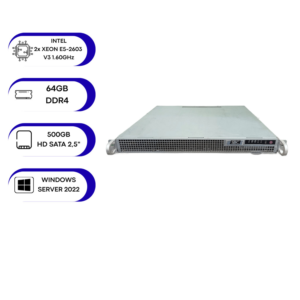 Servidor Supermicro SDC Xeon E5-2603 v3 1.60GHz 64