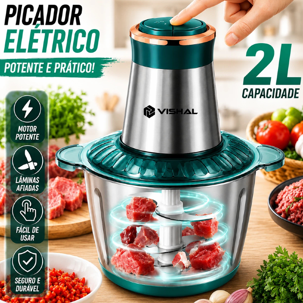 2/3 Litro Triturador De Alimentos Carne e Legumes 