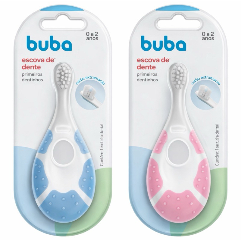 Escova de Dente de 0 á 2 Anos com Mordedor Buba m