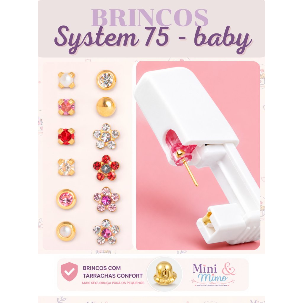 BRINCOS BABY STUDEX SYSTEM75 – BRINCOS DE BE