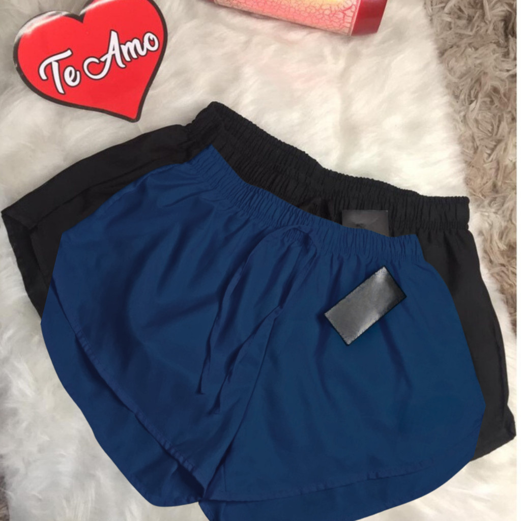 KIT 2 short  tactel feminino casual corrida, short