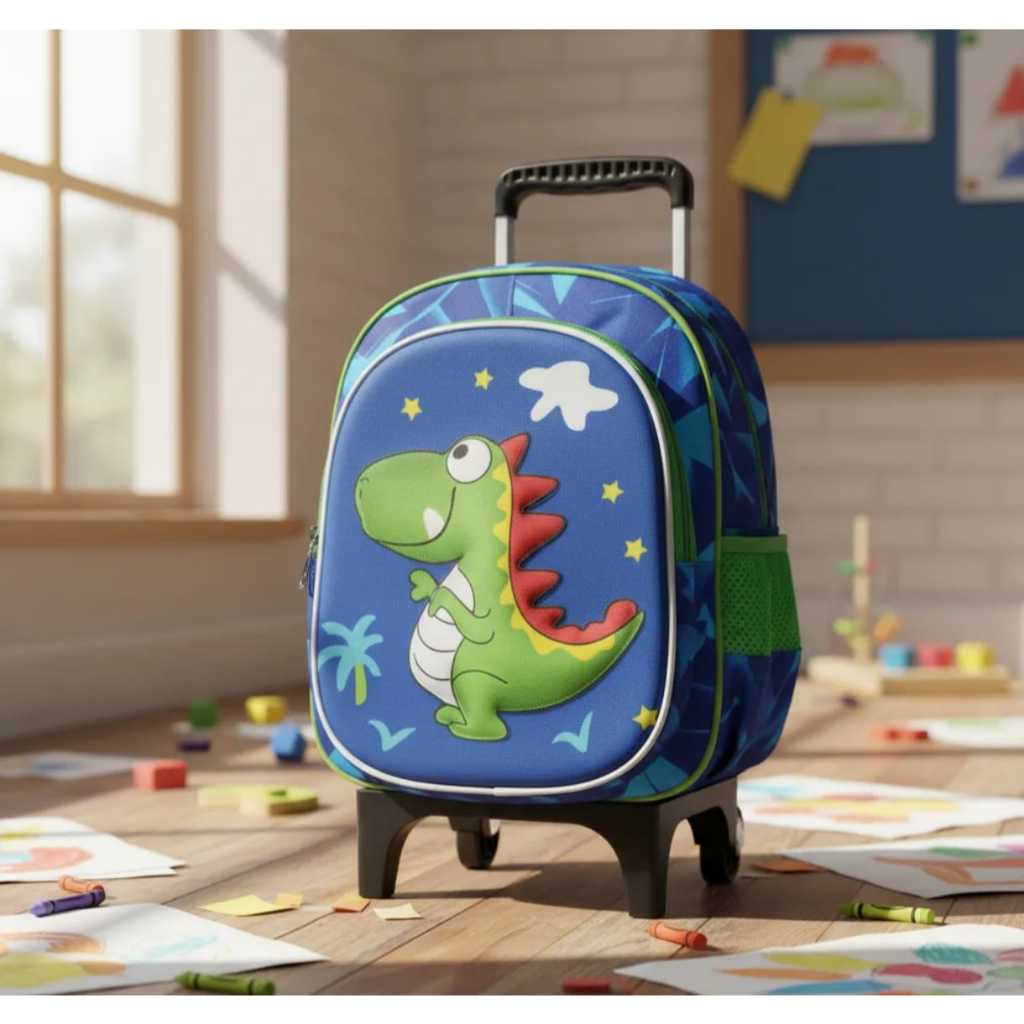 Mochila carrinho Escolar Infantil Ideal para Crech