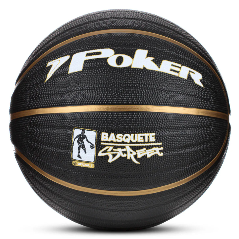 Bola de Basquete Street N°7 Oficial Poker Preta
