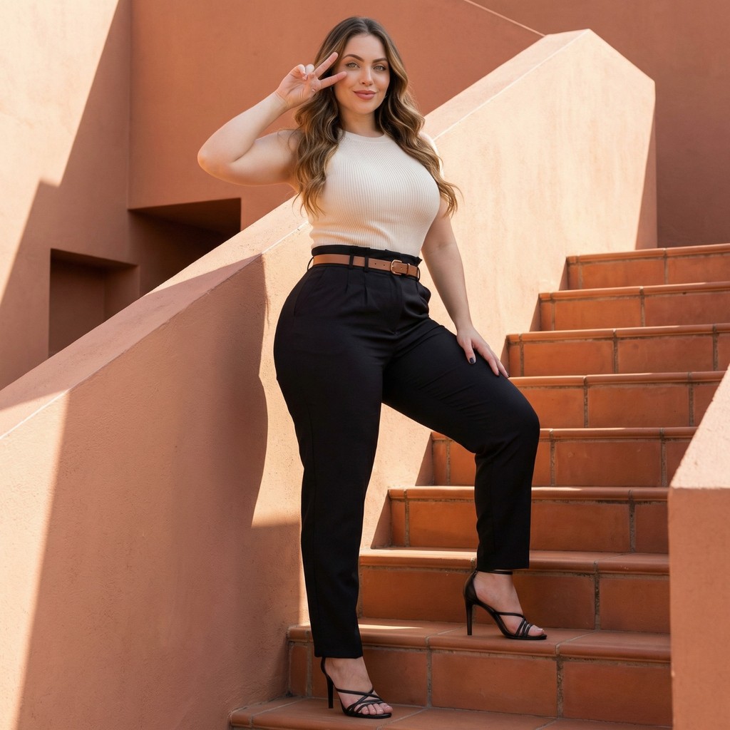 Calça Feminina Alfaiataria Social  Cintura Alta  