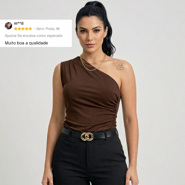 Body Feminino Mula Manca em Suplex Premium Um Ombr