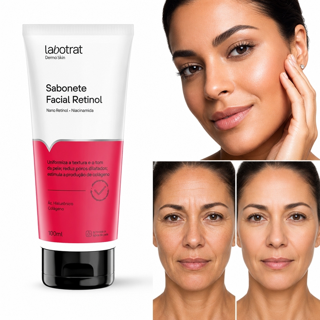 Sabonete Facial Retinol Labotrat Anti-Idade Limpez