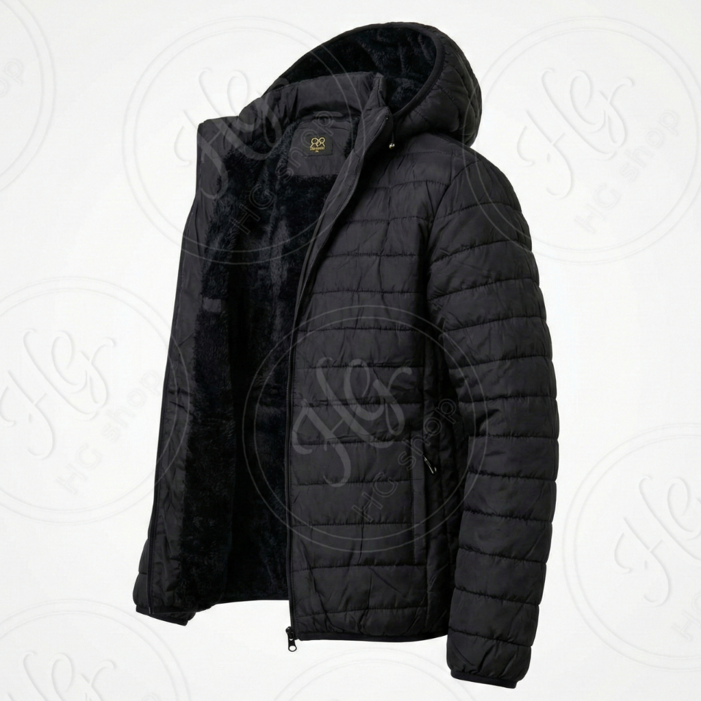 Jaqueta Puffer Masculina Forrada Com Pelúcia Prem