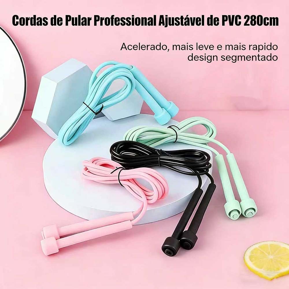 Kit 1/2/3 Cordas de Pular Profissional Ajustavel d