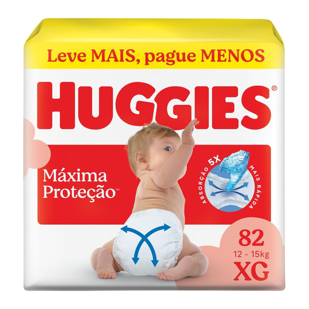 Fralda Descartável Huggies Máxima Proteção Tam