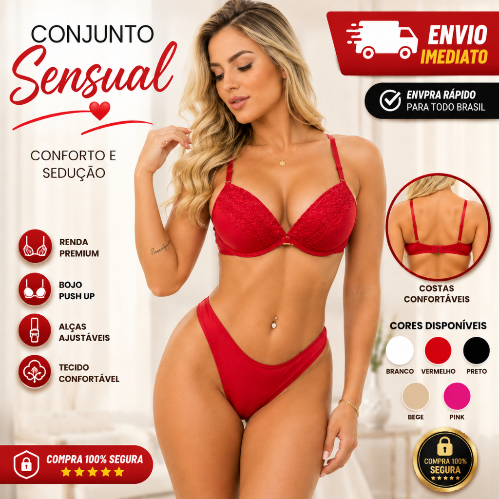 Conjunto de Langerie Feminino Confortavél Calcinh