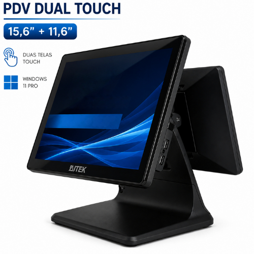 Terminal POS All In One Duplo Touch 15.6 + 11.6 In