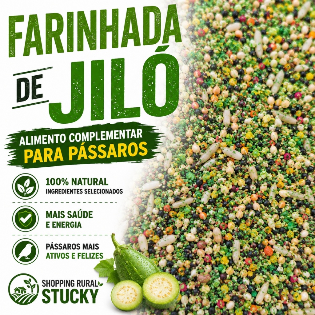 Vitamina Jiló Com Mix De Sementes Para Pássaros 