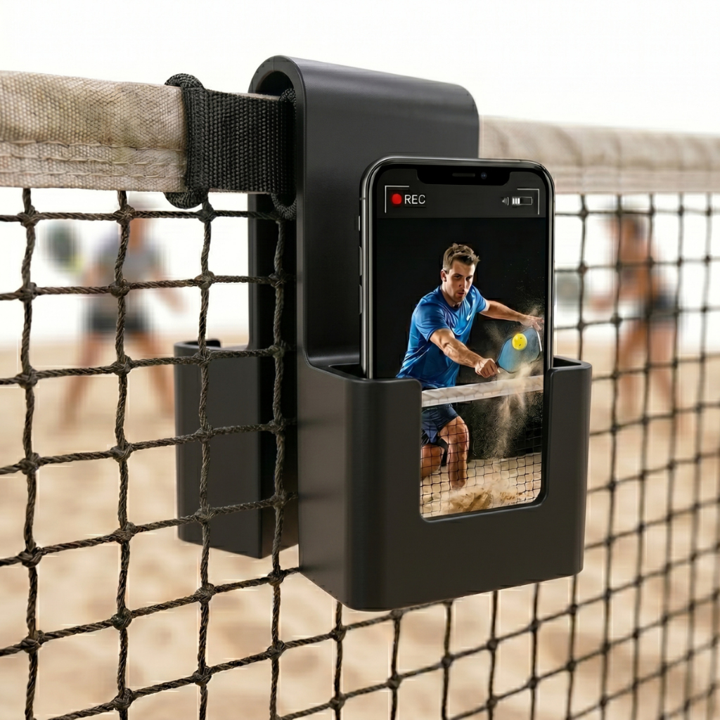 Suporte de Celular para Rede de Beach Tênis Paddl